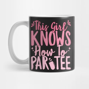 This Girl Knows How To Par Tee Funny Party Golf Golfer graphic Mug